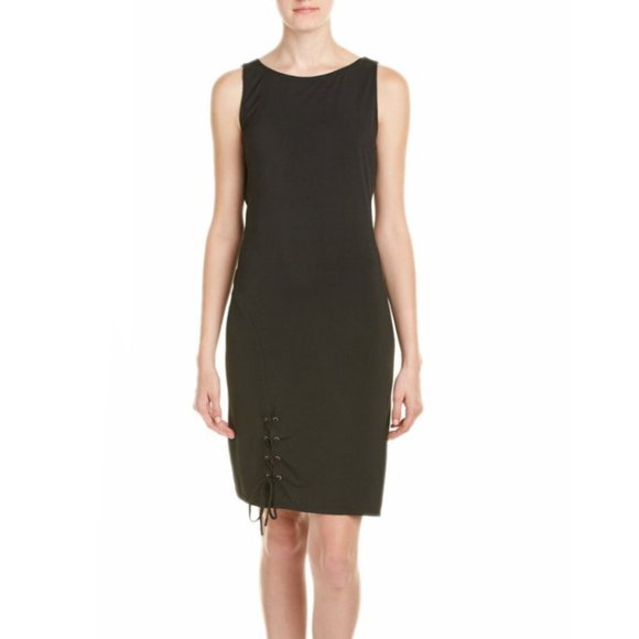 HALE BOB WOMEN'S COWL BACK SHIFT SLEEVELESS DRESS - Picture 2 of 2